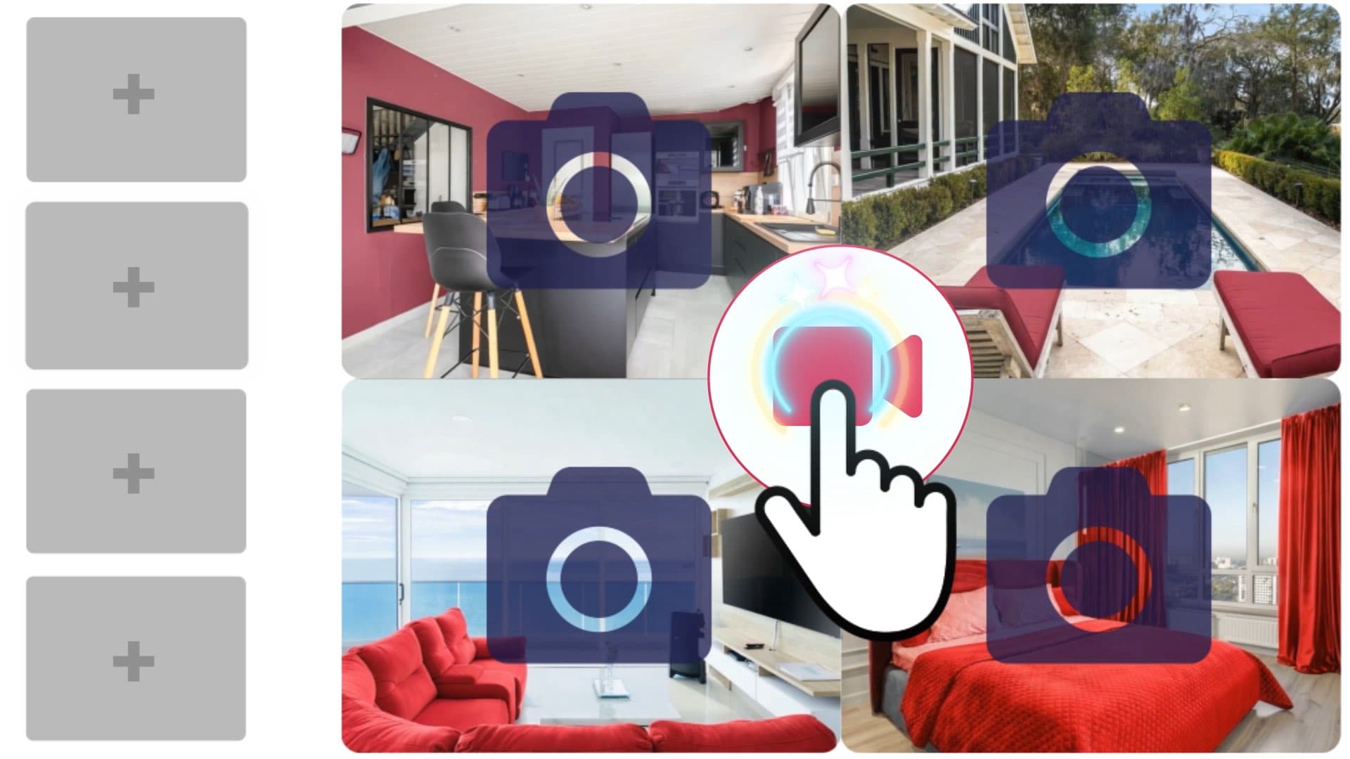 Create videos (effects, music, etc.).
From photos or videos.