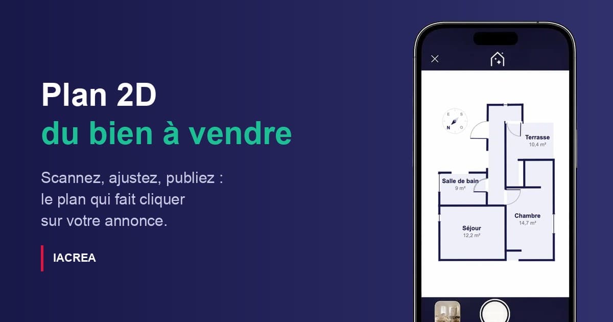 Plan 2D immobilier : le média qui fait cliquer l'annonce