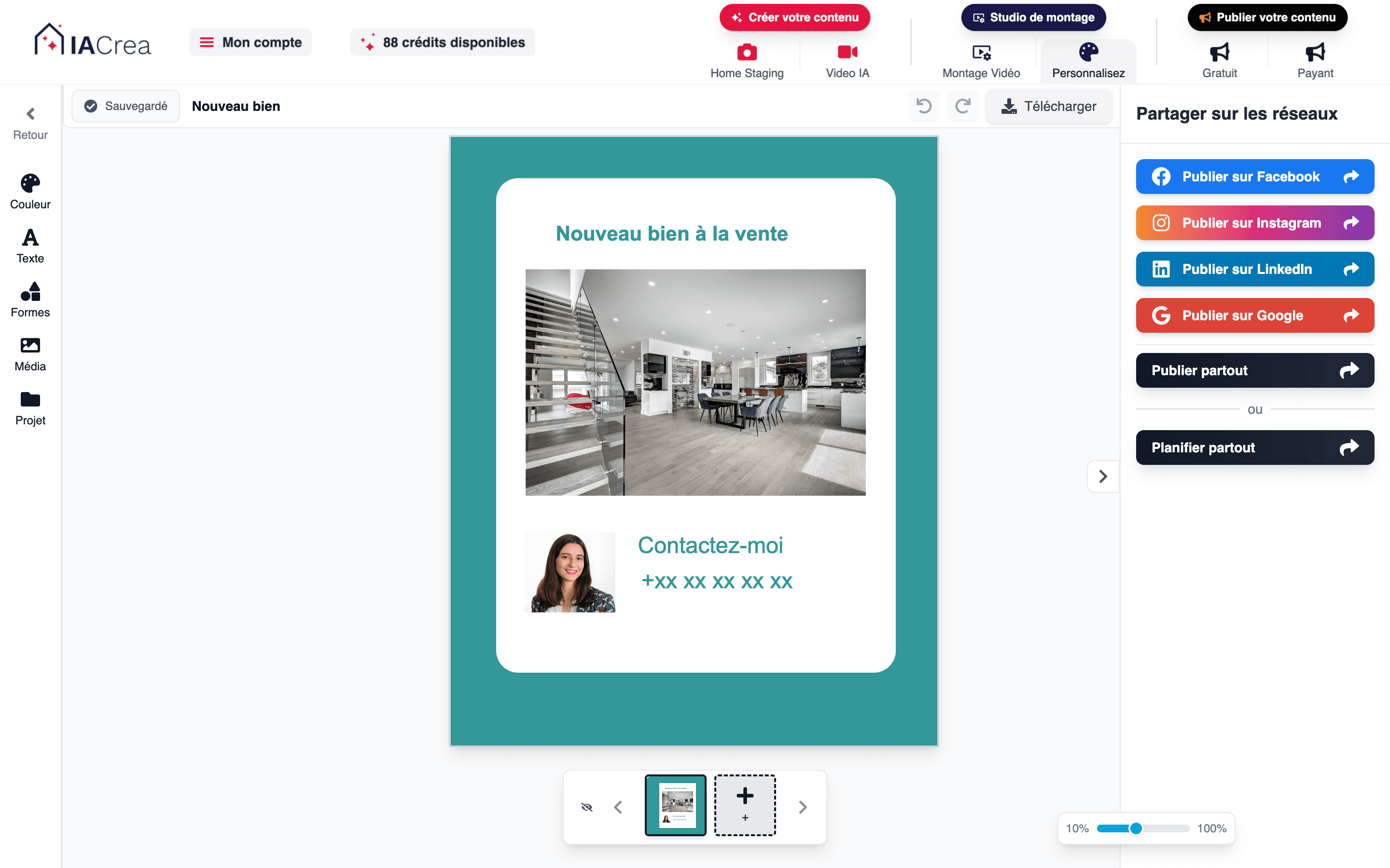 Mallar för fastighetsinlägg skapade med IACrea
