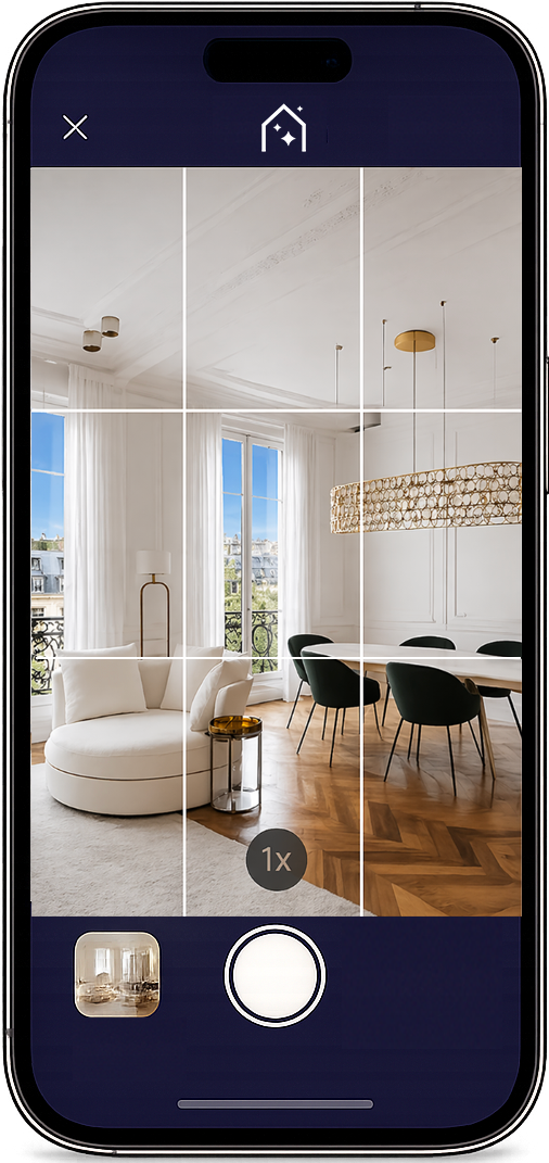 IACrea AI photo app interface for real estate photography
