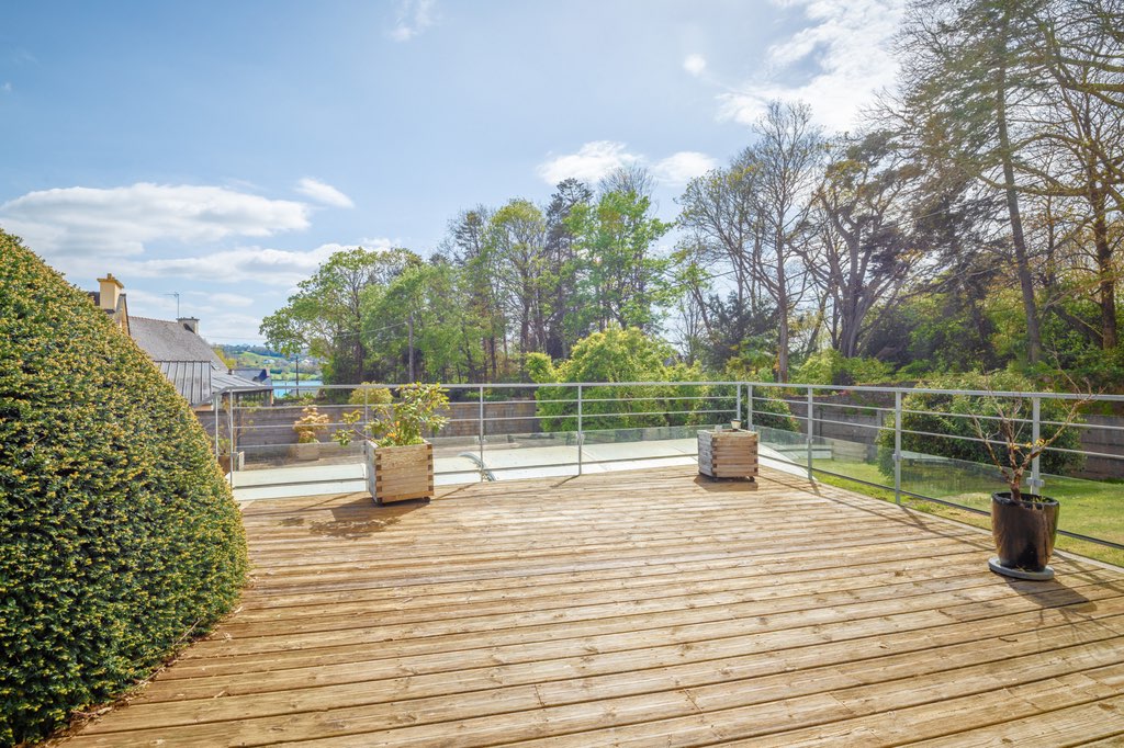 Exterior view of a property with beautiful lighting