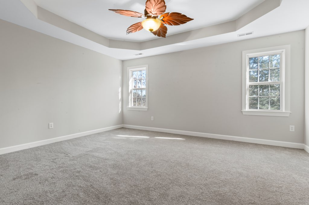 Room before virtual staging — empty after shooting